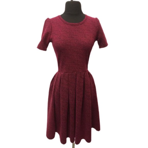 LuLaRoe Dresses & Skirts - LuLaRoe  Zip Back Pockets Black Pink Sz S Dress